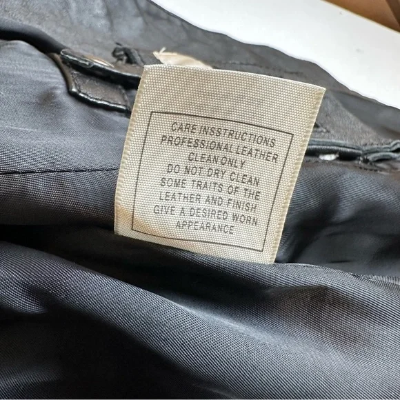 June Asymmetrical Leather Crop Jacket Black - Picture 6 of 9